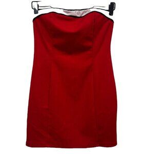 womens urban outfitters  RED STRAPLESS BODYCON‎ DRESS Size Small